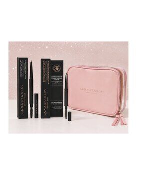 Anastasia Beverly Hills Brow Essentials 3 Piece Bundle + Pink Cosmetic Pouch